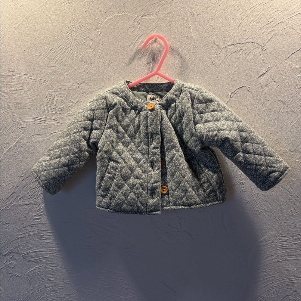 Baby B'gosh Quilted Jacket with Wooden Buttons